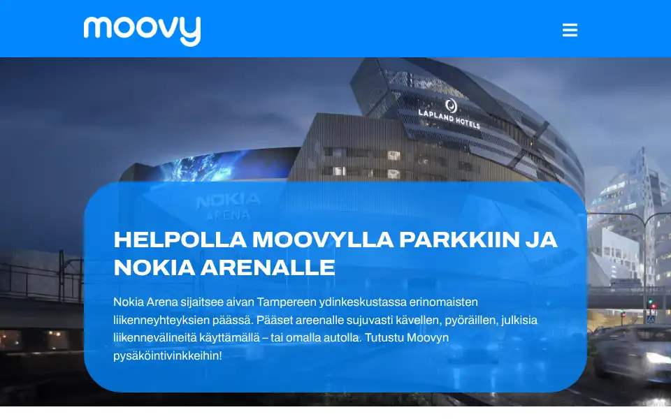 Screenshot of moovy.fi