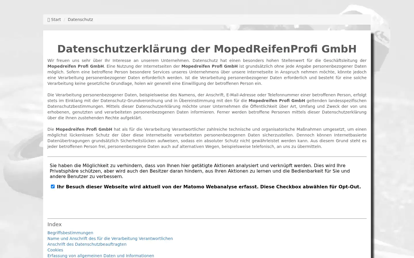 Screenshot of mopedreifen.de