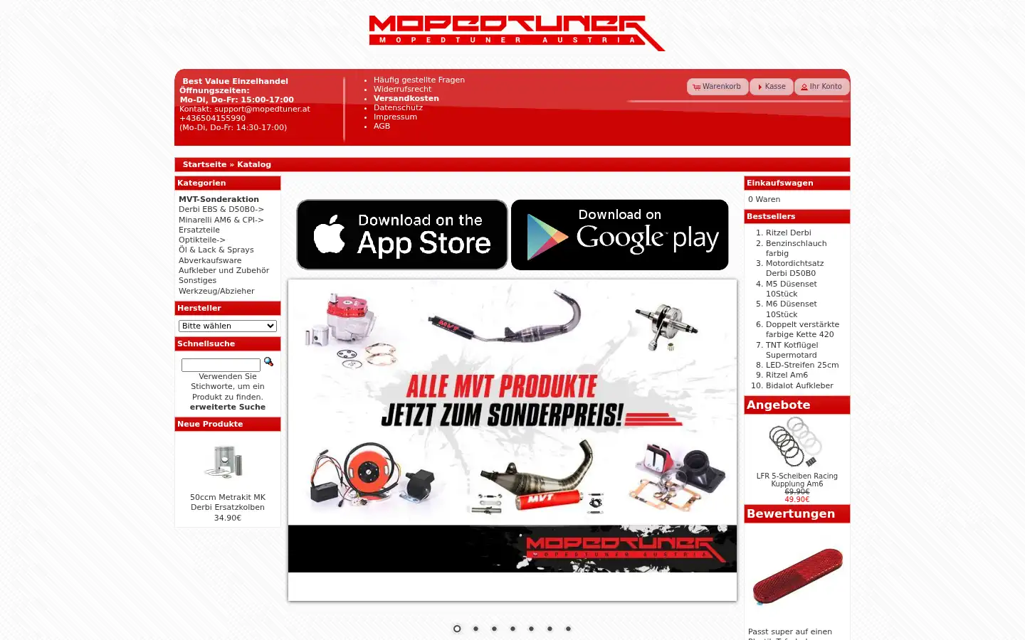 Screenshot of mopedtuner.at