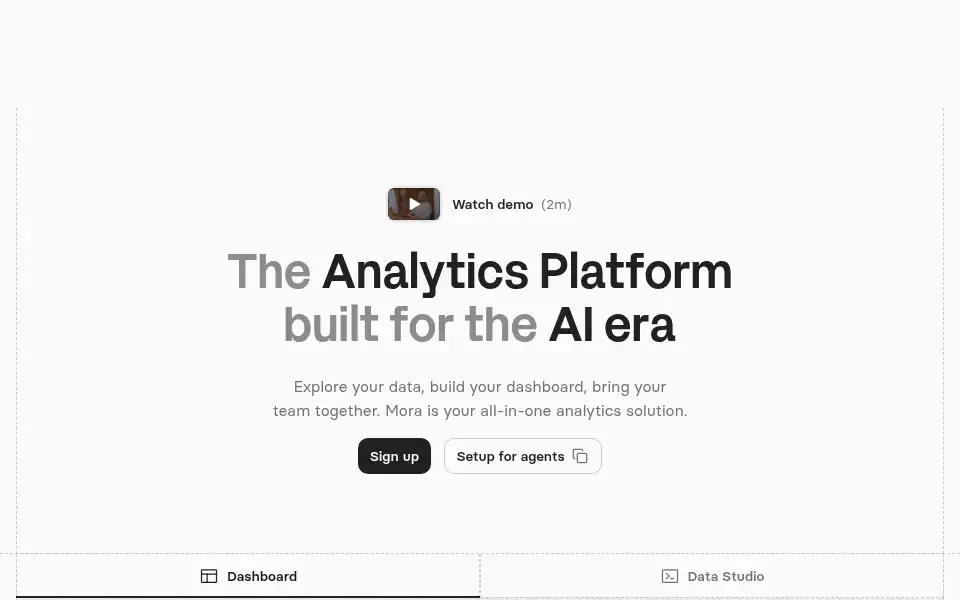 Screenshot of mora.com