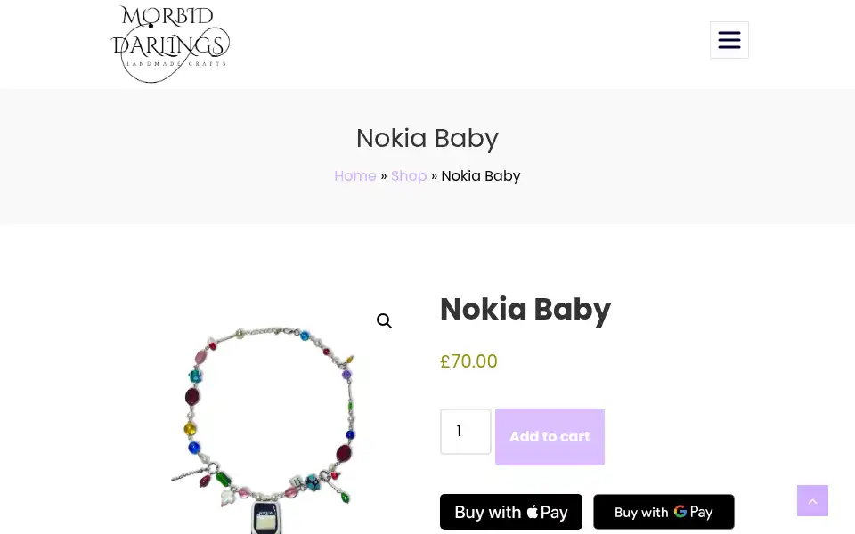 Screenshot of morbid-darlings.co.uk