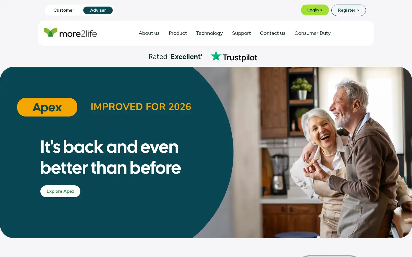 Screenshot of more2life.co.uk