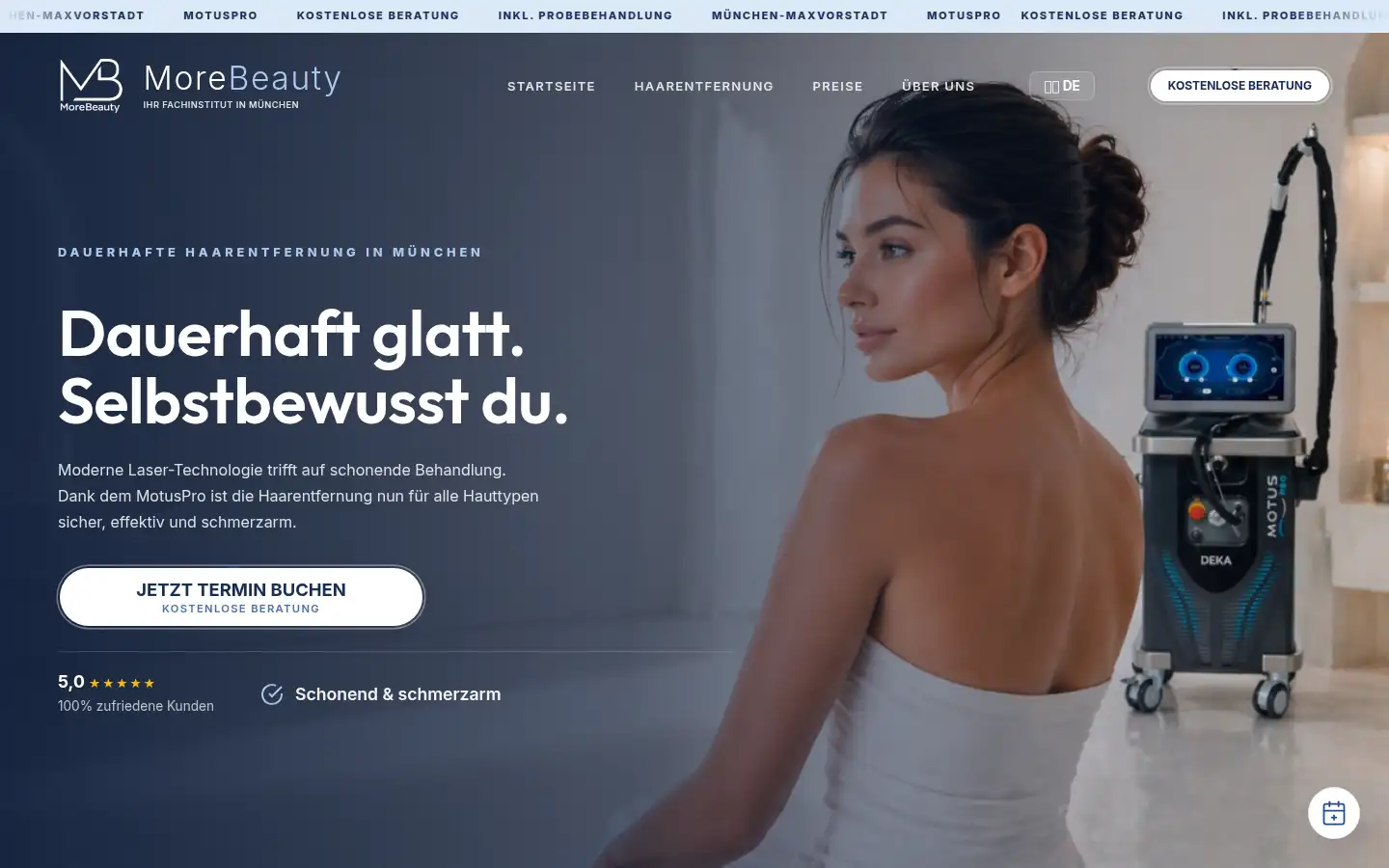 Screenshot of morebeauty-muenchen.de