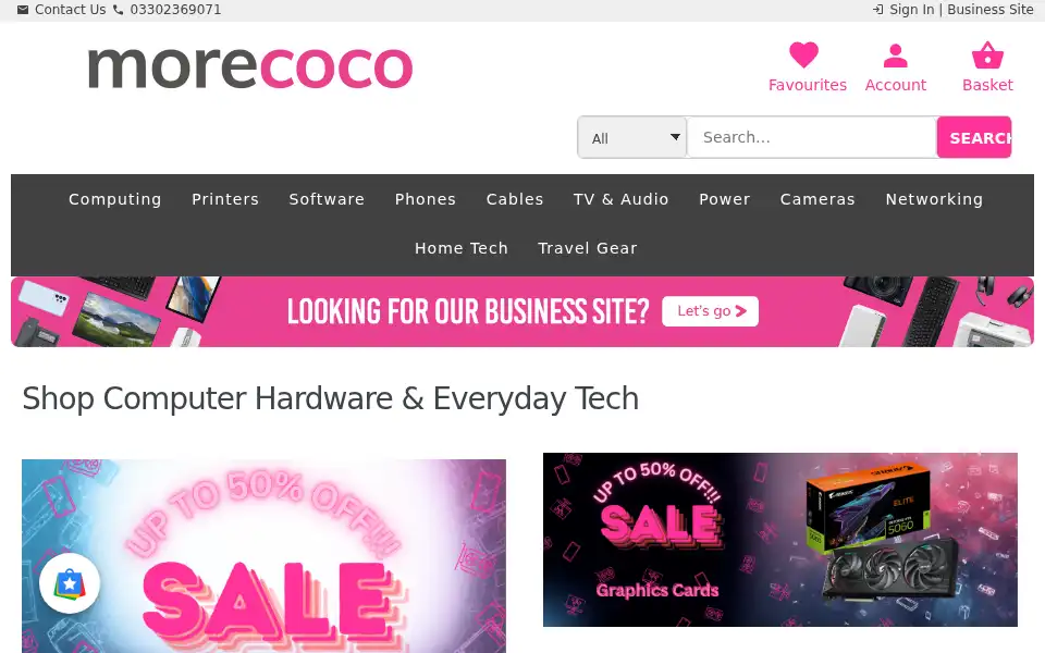 Screenshot of morecoco.co.uk