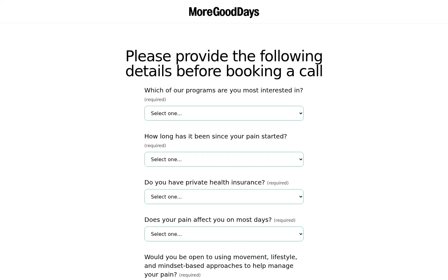Screenshot of moregooddays.com