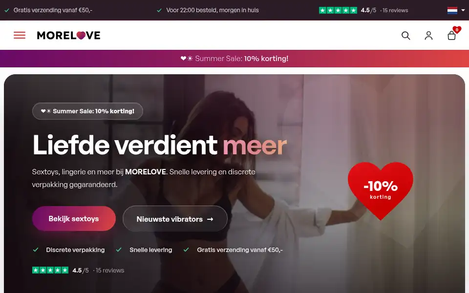 Screenshot of morelove.nl