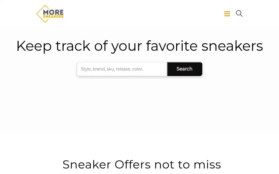 Screenshot of moresneakers.com