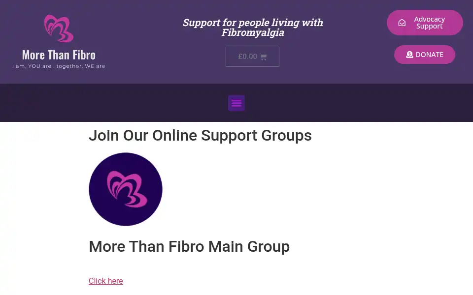 Screenshot of morethanfibro.org