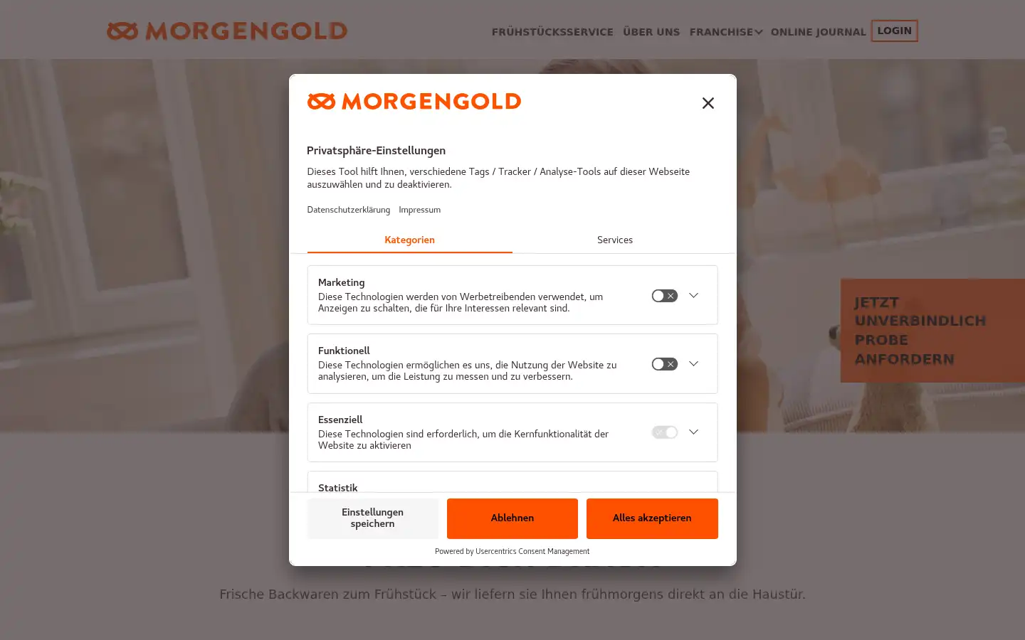 Screenshot of morgengold.de