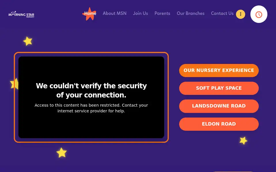 Screenshot of morningstarnursery.co.uk