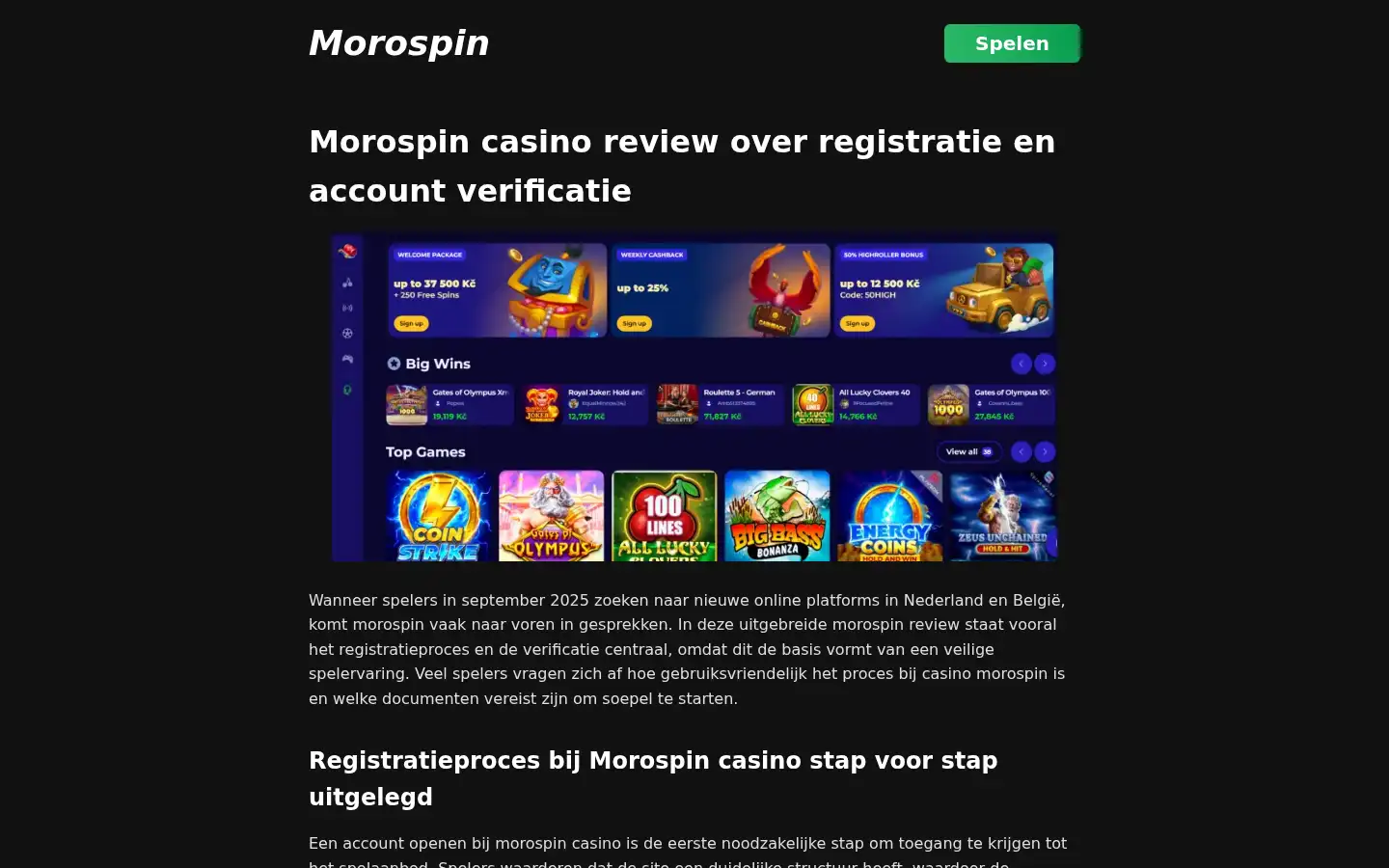 Screenshot of moro-spin.be