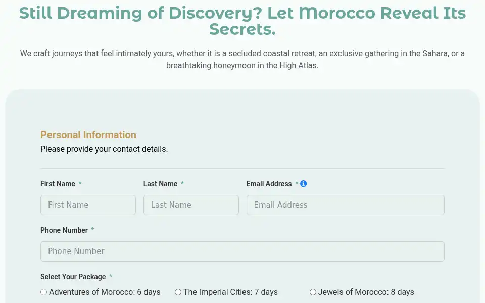 Screenshot of moroccancentretours.com