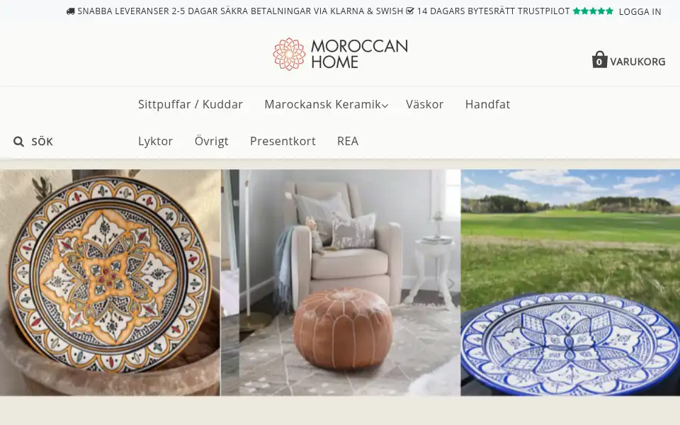 Screenshot of moroccanhome.se