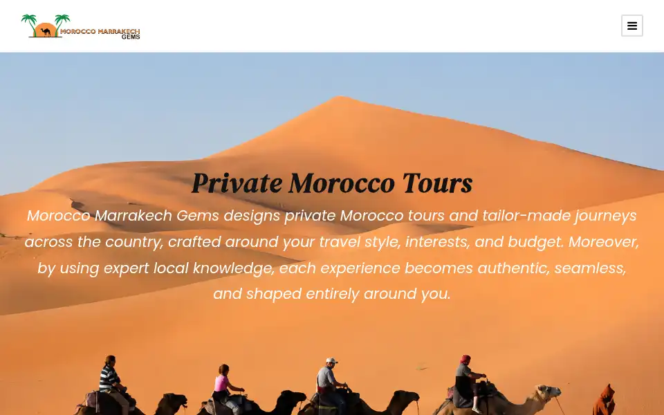 Screenshot of moroccomarrakechgems.com