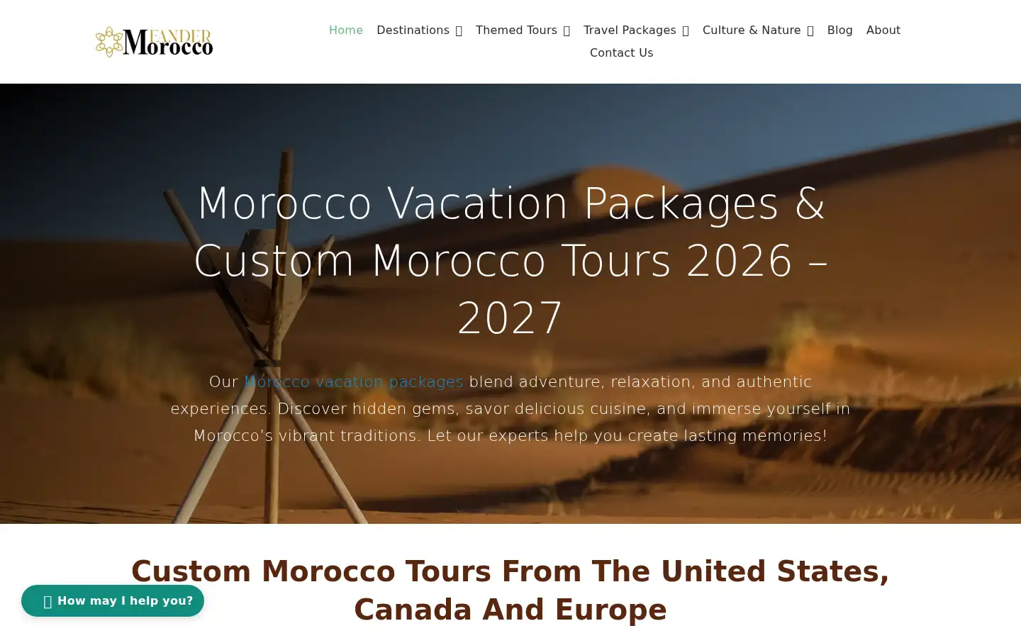 Screenshot of moroccomeander.com