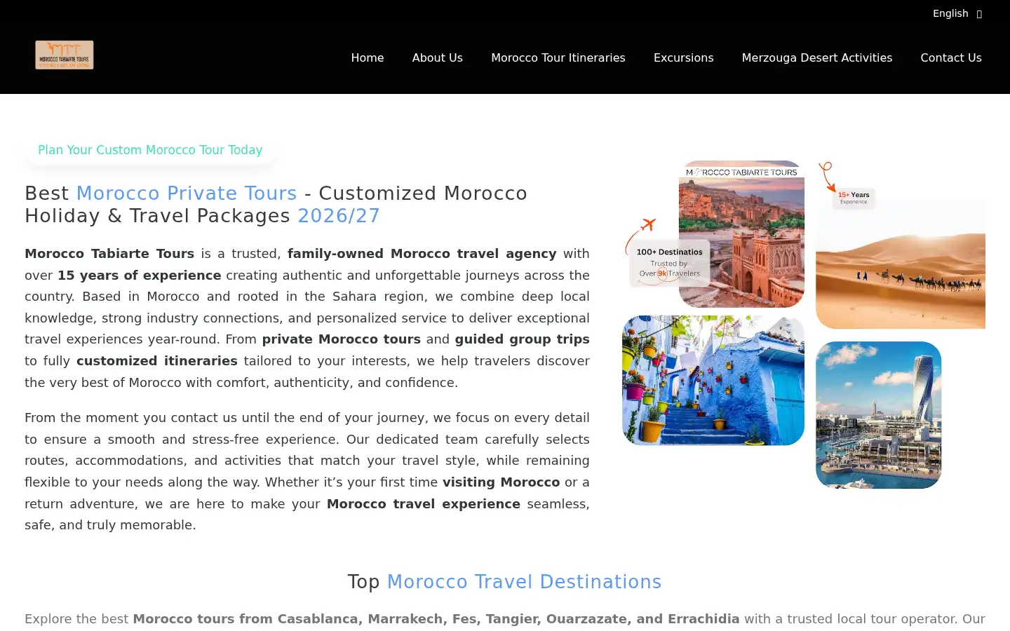 Screenshot of moroccotabiartetours.com