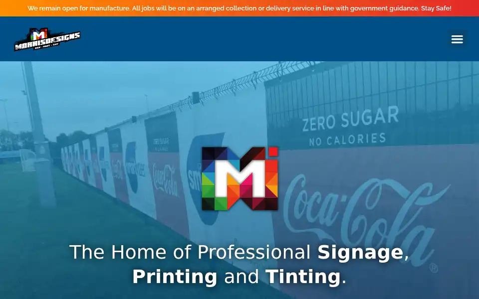 Screenshot of morrisdesignsuk.com