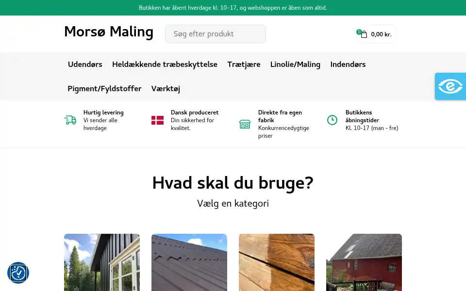Screenshot of morsmaling.dk