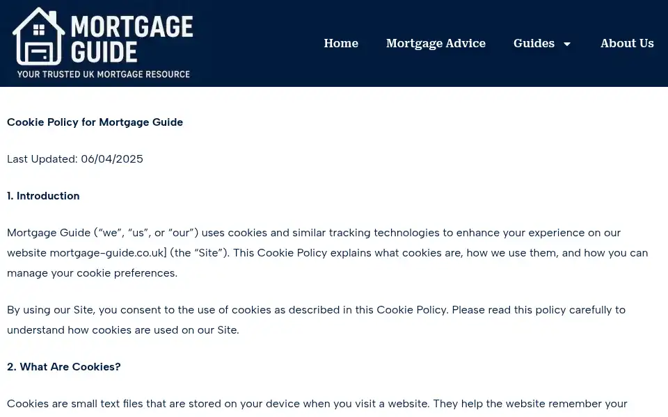 Screenshot of mortgage-guide.co.uk