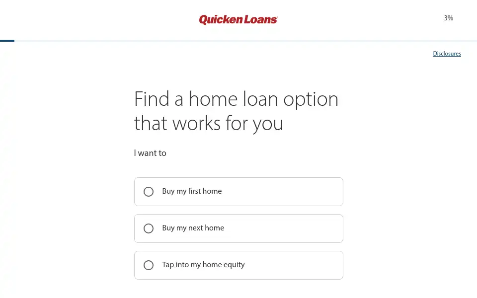 Screenshot of mortgage.quickenloans.com
