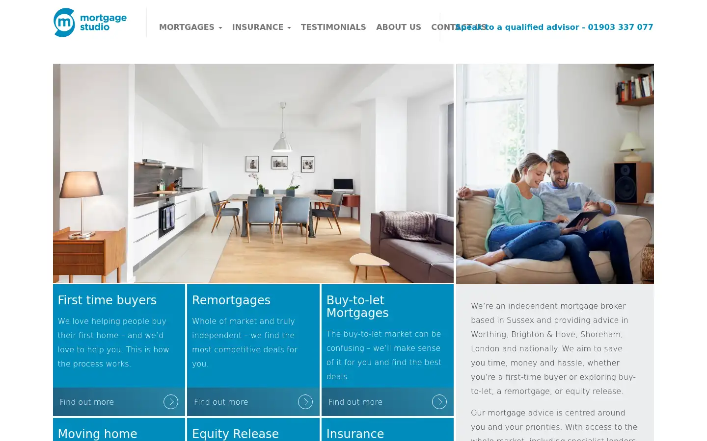 Screenshot of mortgage-studio.co.uk