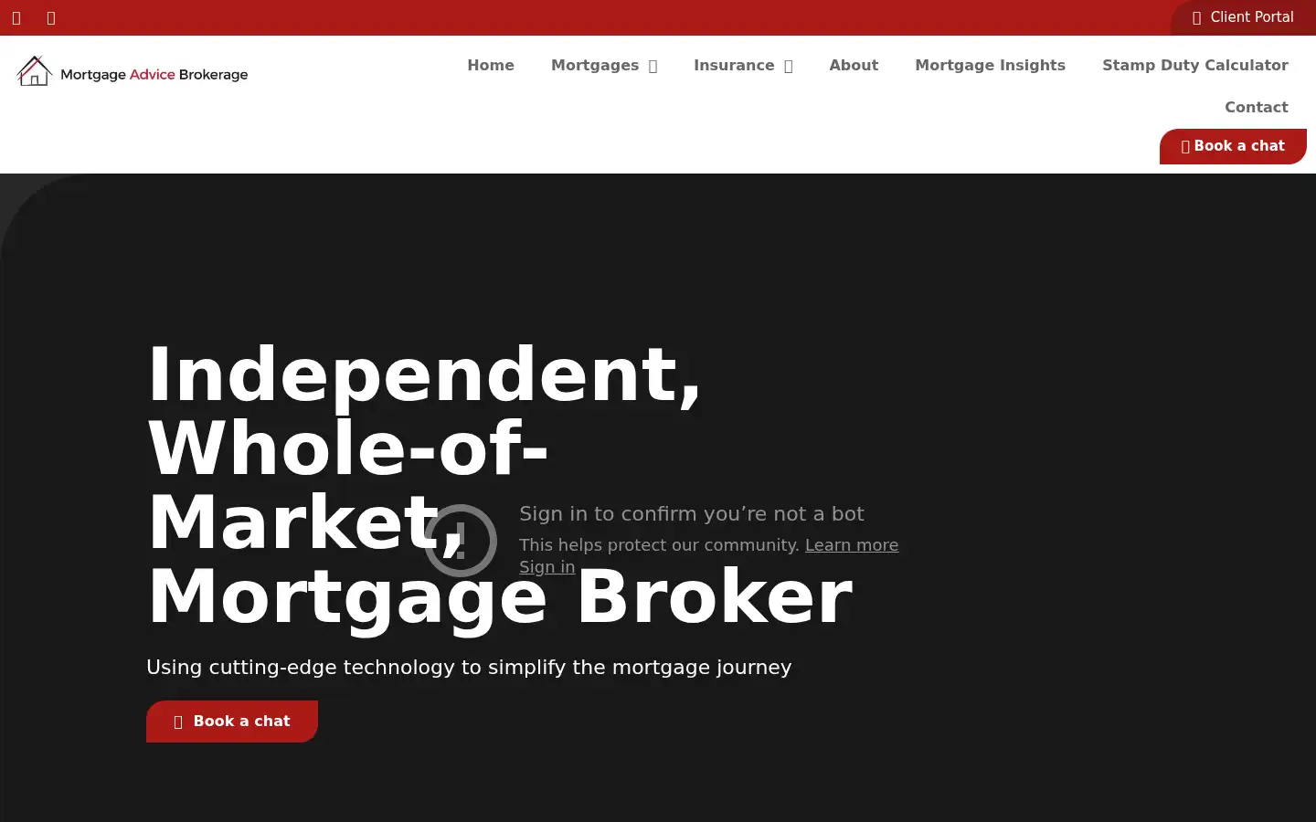 Screenshot of mortgageadvicebrokerage.co.uk