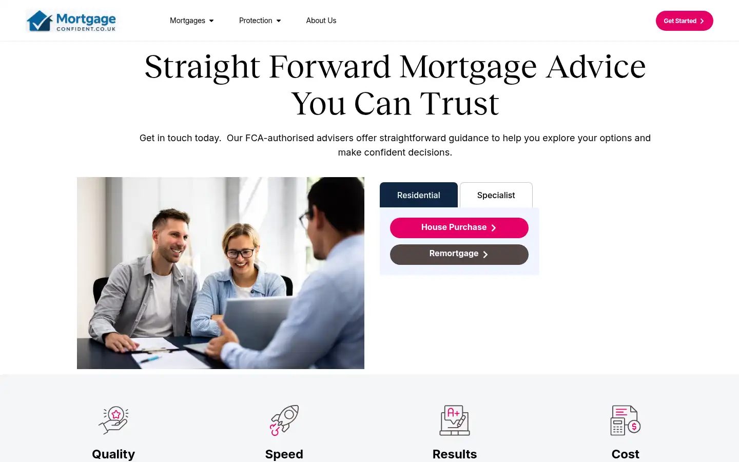 Screenshot of mortgageconfident.co.uk