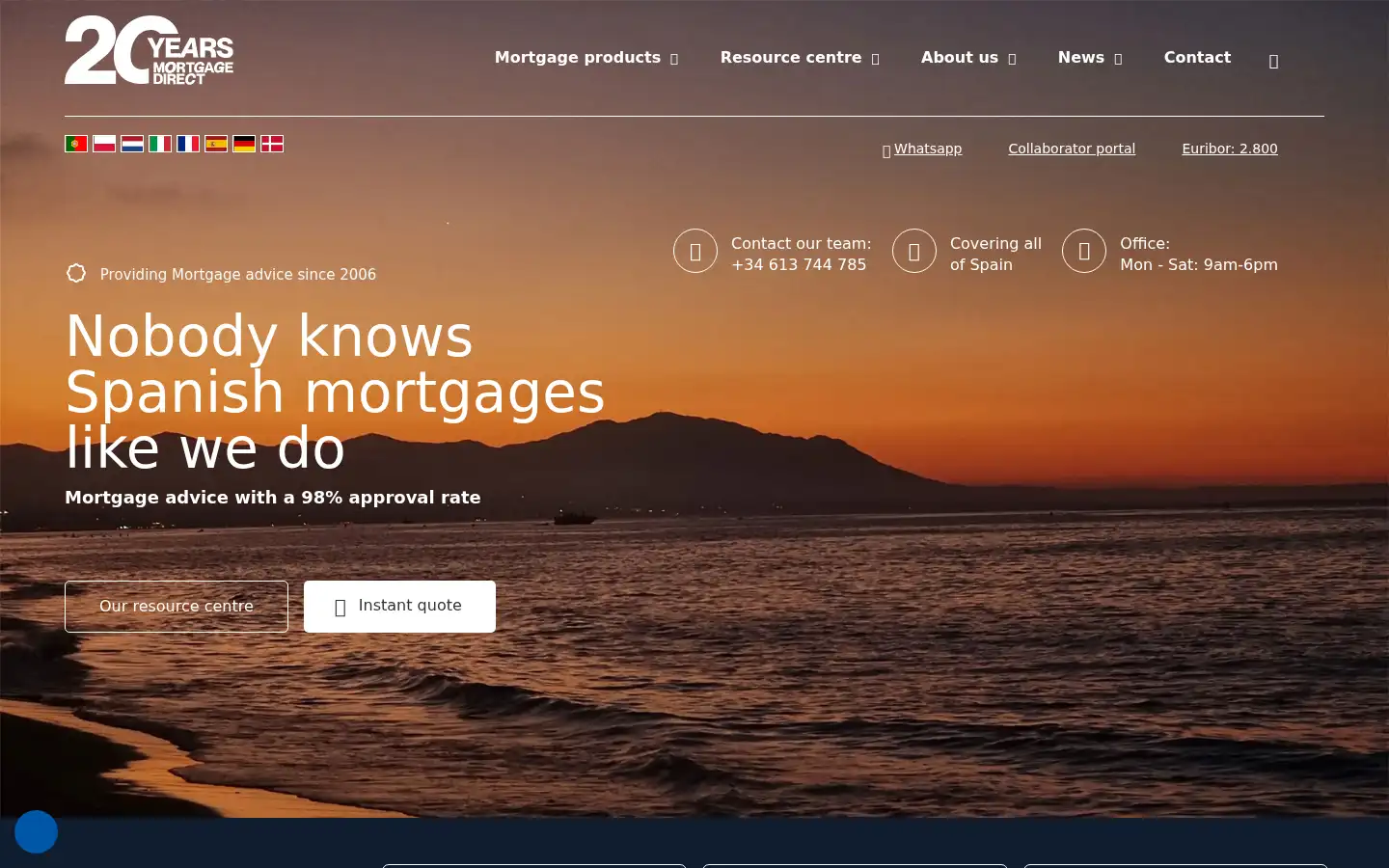 Screenshot of mortgagedirectsl.com