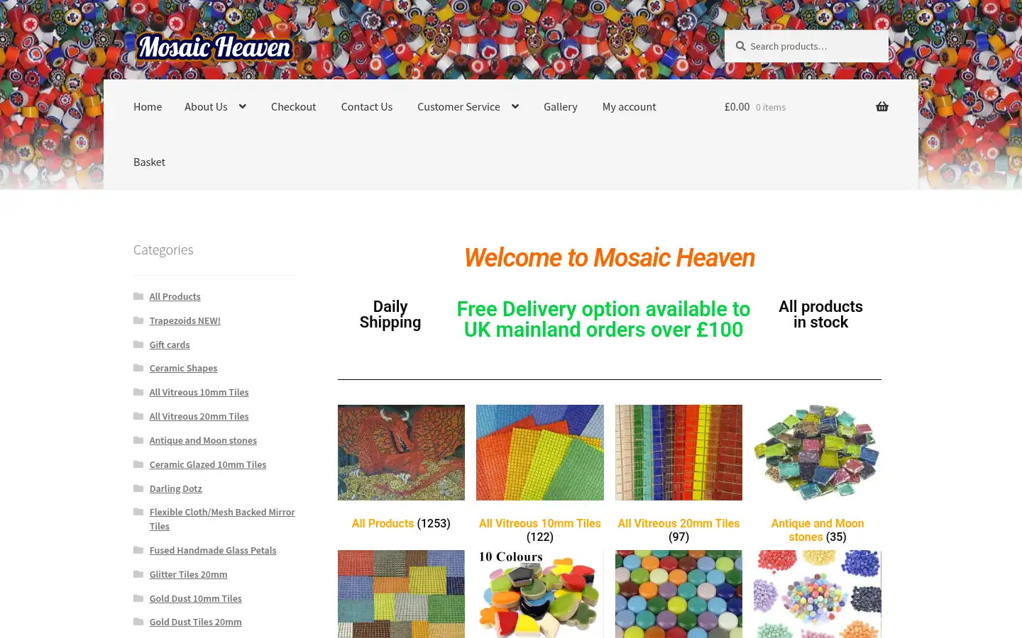 Screenshot of mosaicheaven.com