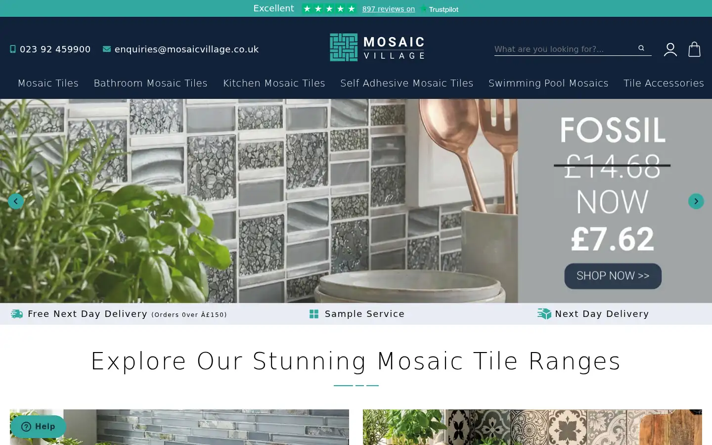 Screenshot of mosaicvillage.co.uk