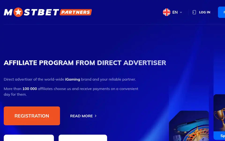 Screenshot of mostbet.partners