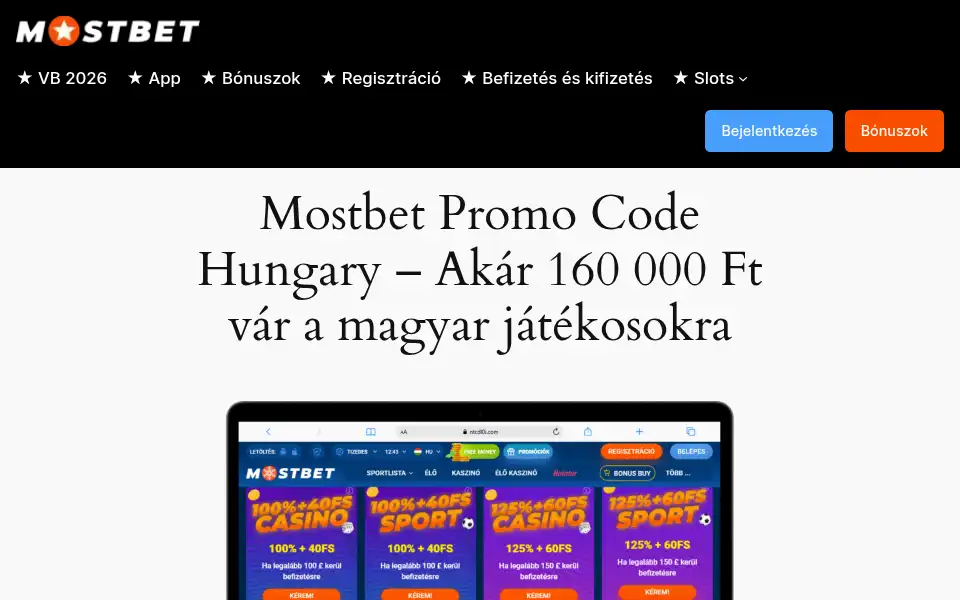 Screenshot of mostbethungary.net