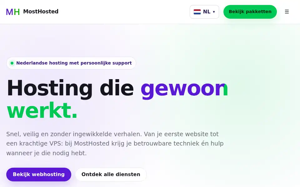 Screenshot of mosthosted.com
