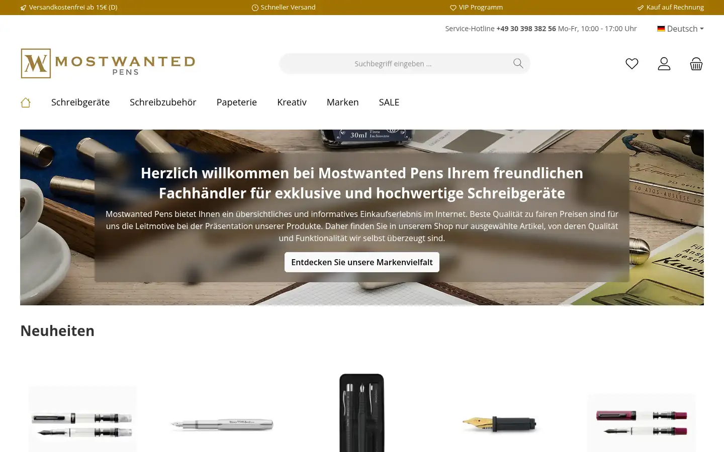 Screenshot of mostwanted-pens.com