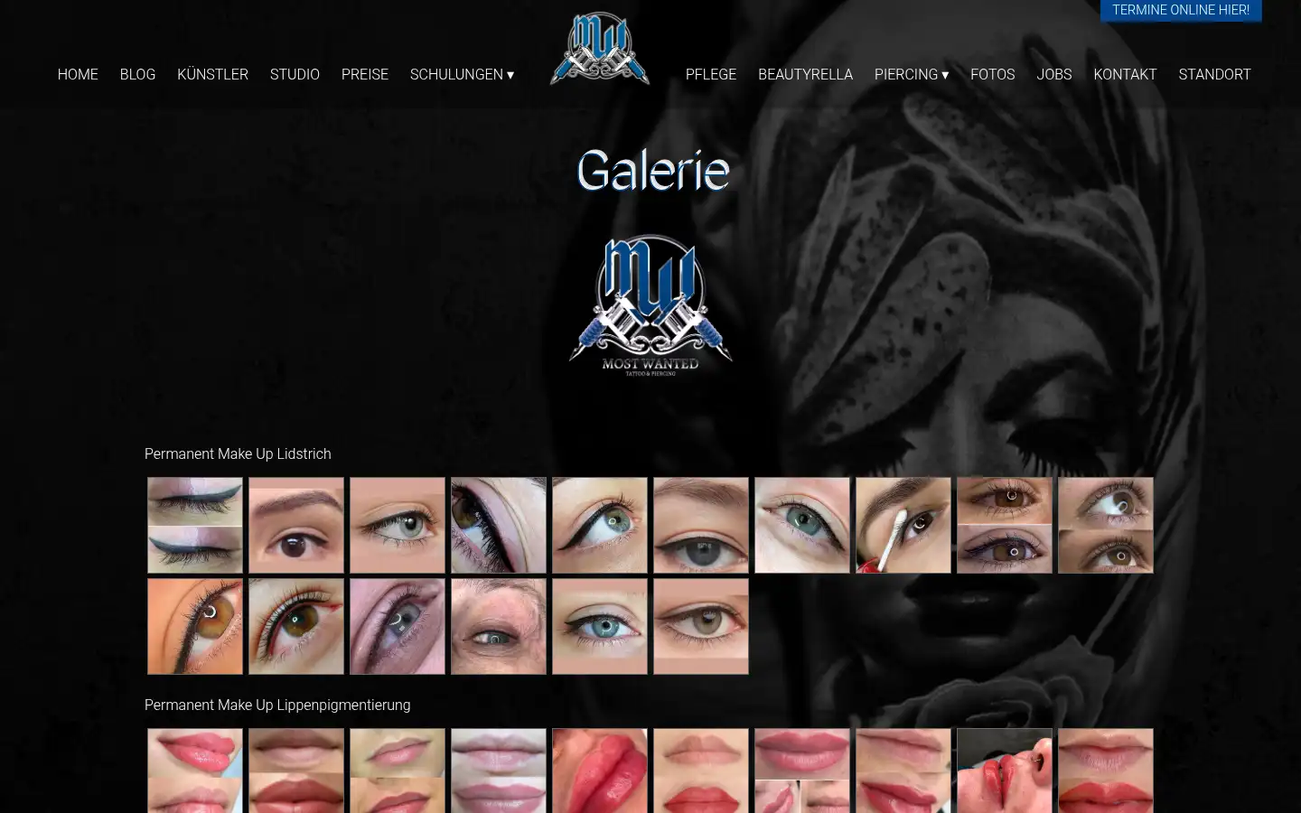 Screenshot of mostwanted-tattoo.de