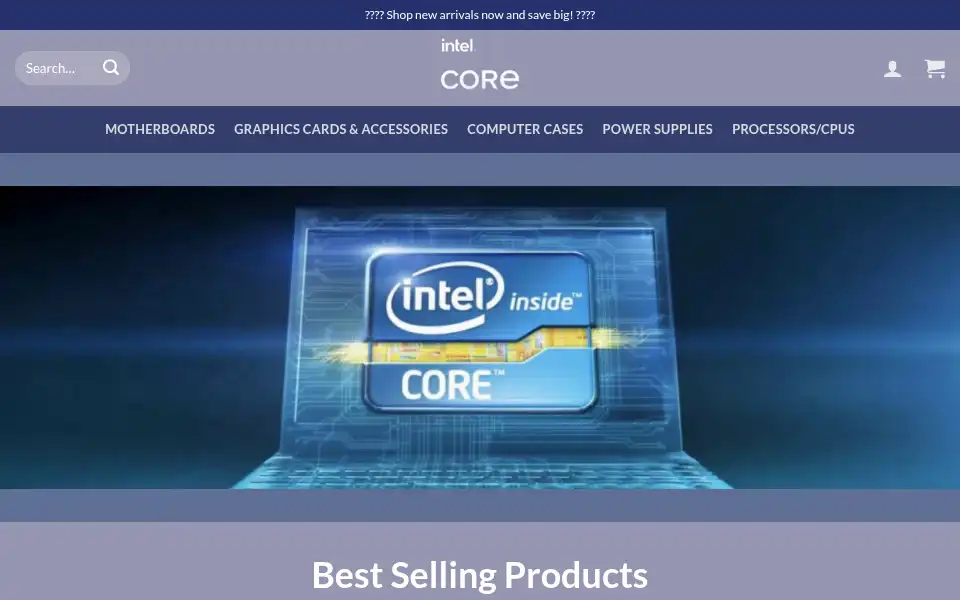 Screenshot of motherboardsale.com
