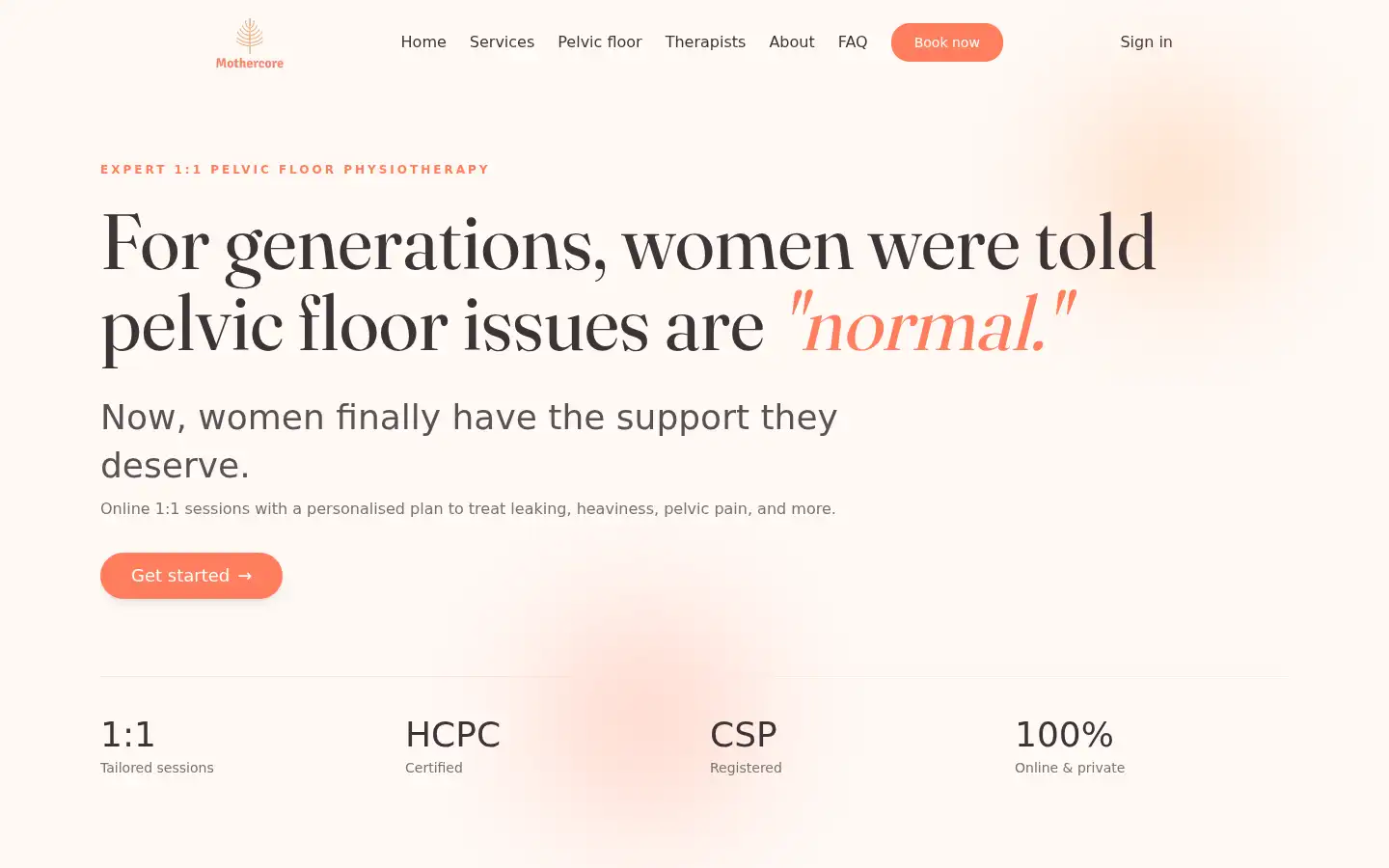 Screenshot of mothercore.co.uk