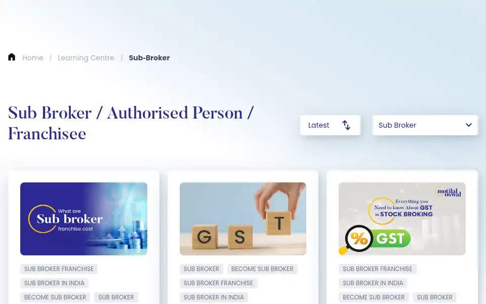 Screenshot of motilaloswal.com