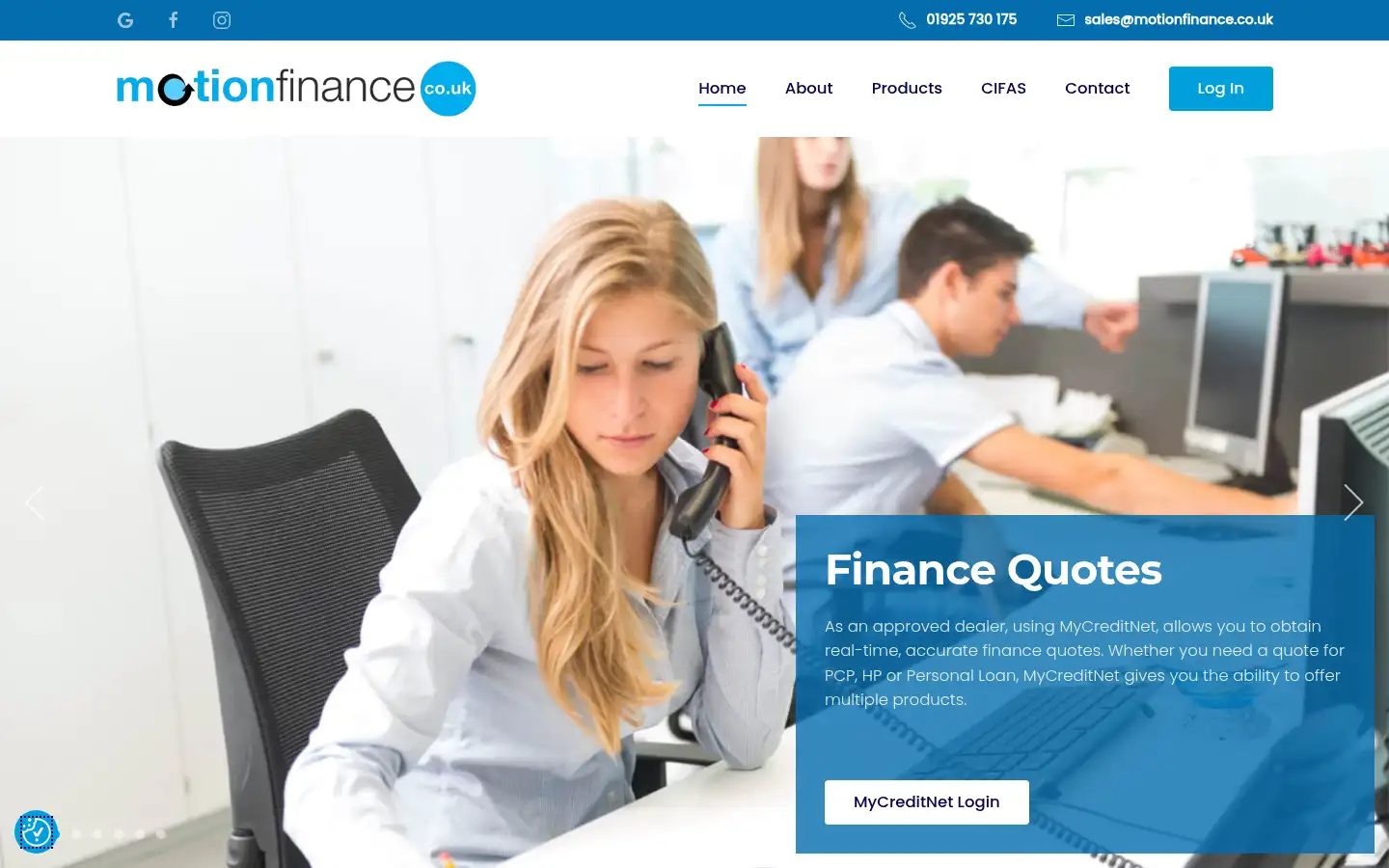Screenshot of motionfinance.co.uk