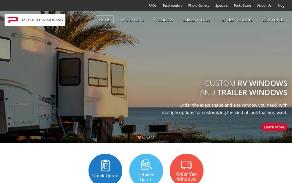 Screenshot of motionwindows.com