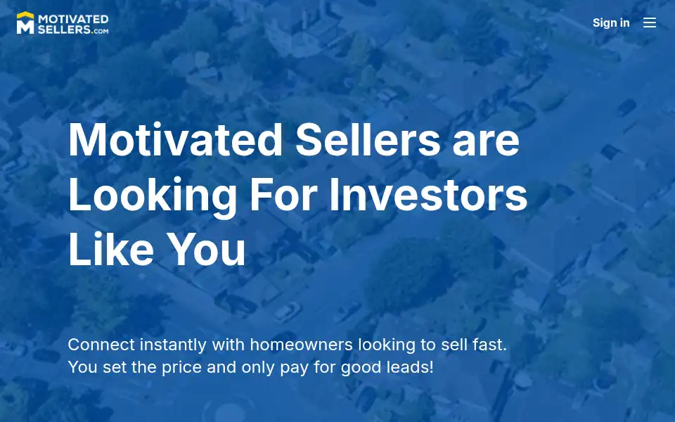 Screenshot of motivatedsellers.com