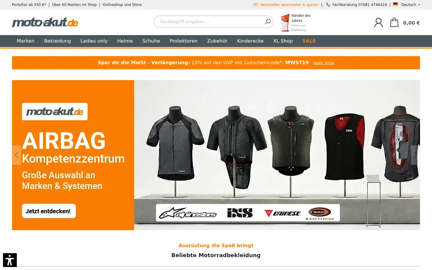 Screenshot of moto-akut.de
