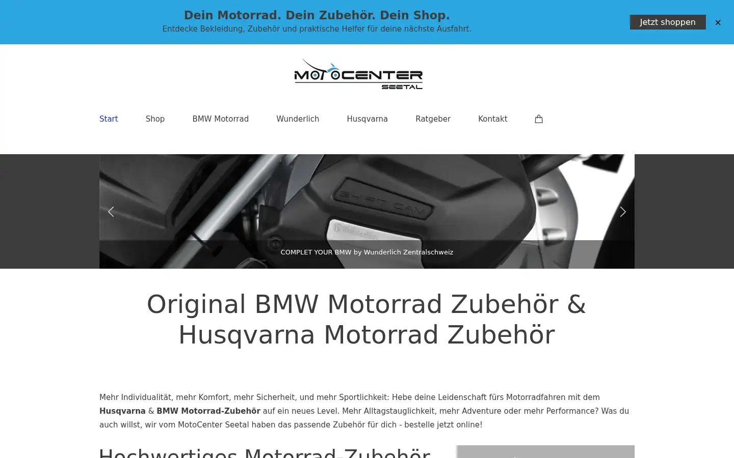 Screenshot of motocentershop.ch