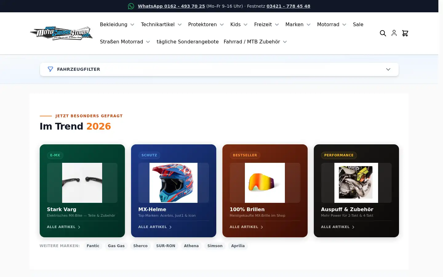 Screenshot of motocrossstore.de