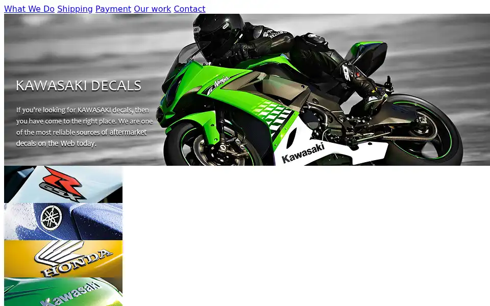 Screenshot of motodecal.com