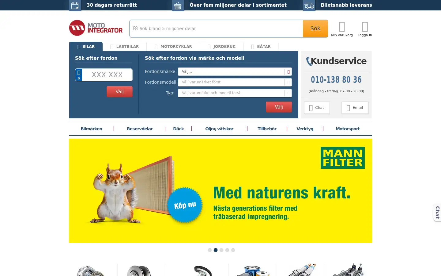Screenshot of motointegrator.se