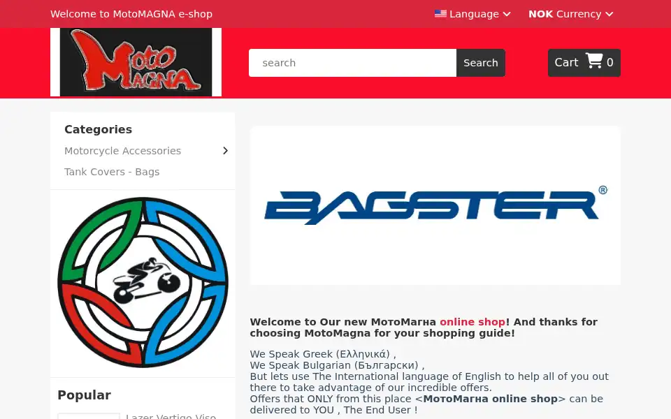 Screenshot of motomagna.eu