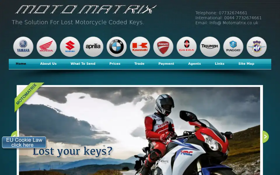 Screenshot of motomatrix.co.uk