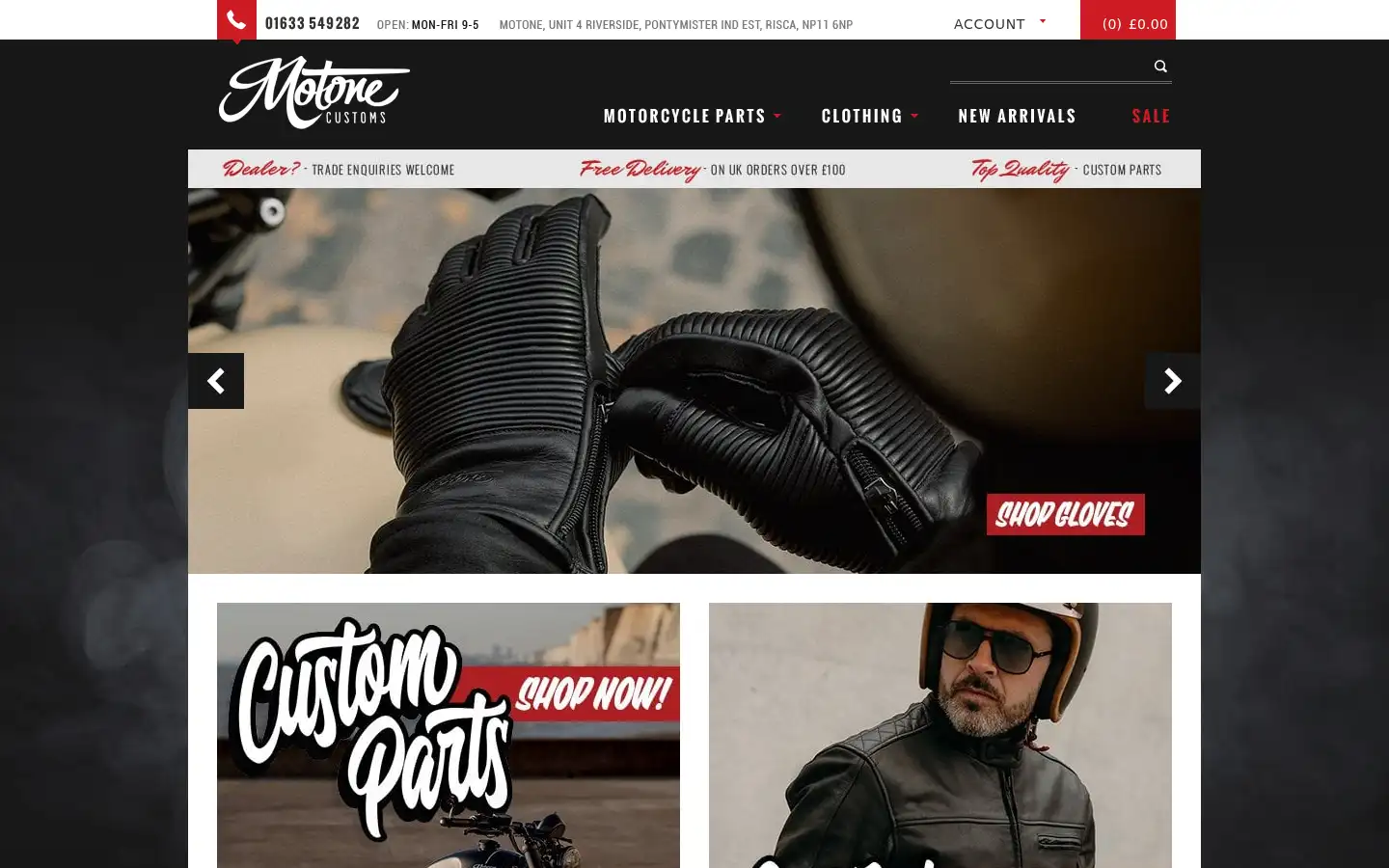 Screenshot of motone.co.uk