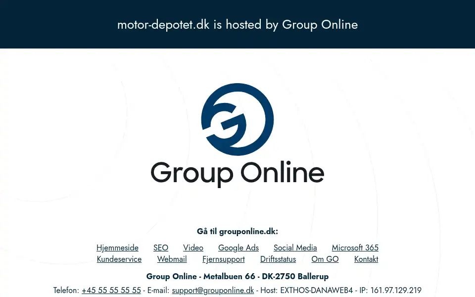 Screenshot of motor-depotet.dk